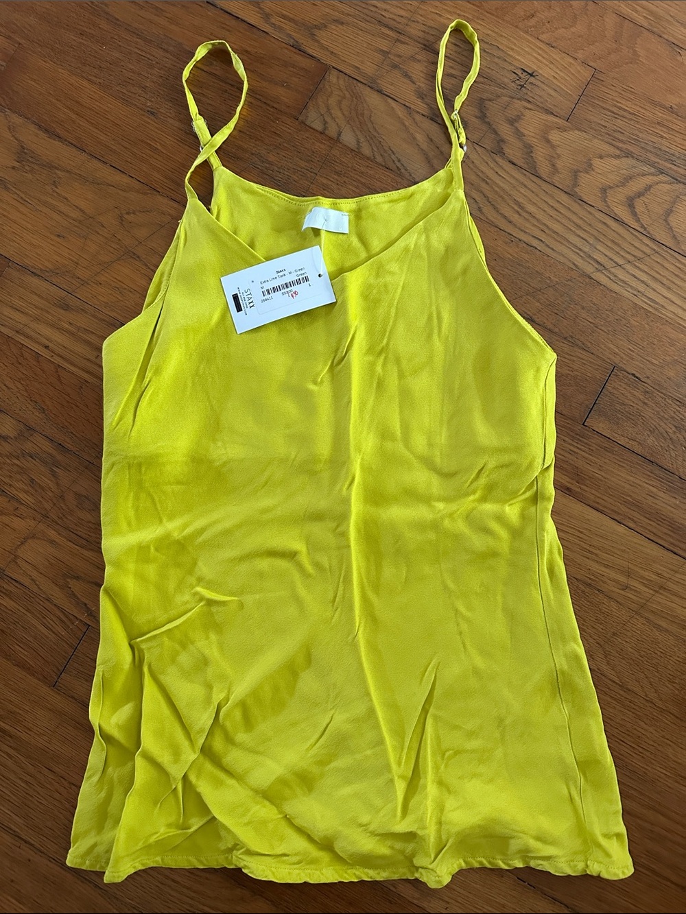 Staxx Chartreuse 100% Viscose Cami Tank Top NWT Size M